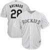 Nolan Arenado Colorado Rockies Home Official Cool Base Player Jersey - White Purple - Robokeg