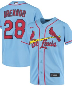 Nolan Arenado St Louis Cardinals Alternate Replica Player Jersey Light Blue Mlb - Robokeg