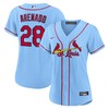 Nolan Arenado St Louis Cardinals Womens Alternate Replica Player Jersey Light Blue Mlb - Robokeg