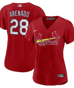 Nolan Arenado St Louis Cardinals Womens Alternate Replica Player Jersey Red Mlb - Robokeg