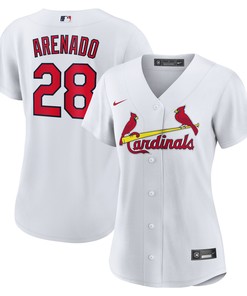 Nolan Arenado St Louis Cardinals Womens Home Official Replica Player Jersey White Mlb - Robokeg