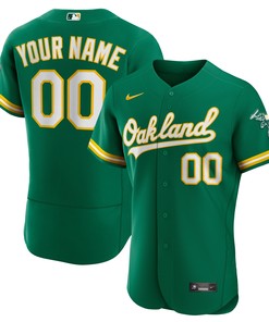 Oakland Athletics Alternate Authentic Custom Jersey - Kelly Green Custom Jerseys Mlb - Robokeg