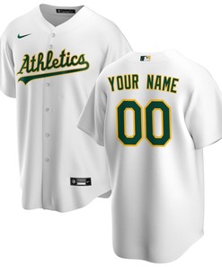 Oakland Athletics Home Custom Men Jersey - White - Robokeg