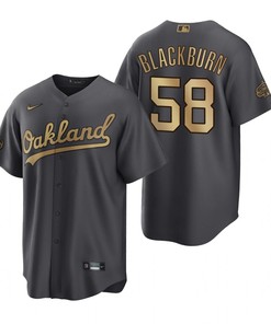 Oakland Athletics Paul Blackburn Charcoal 2022-23 All-Star Game Jersey - Robokeg