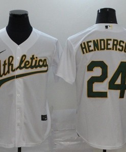 Oakland Athletics Rickey Henderson #24 2020 Mlb White Jersey - Robokeg
