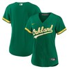 Oakland Athletics Womens Alternate Replica Team Jersey - Kelly Green Mlb - Robokeg
