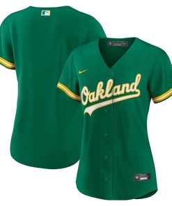 Oakland Athletics Womens Alternate Replica Team Jersey - Kelly Green Mlb - Robokeg