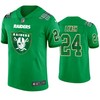 Oakland Raiders #24 Marshawn Lynch Jersey St. Patricks Day Kelly Green Lucky - Men - Robokeg