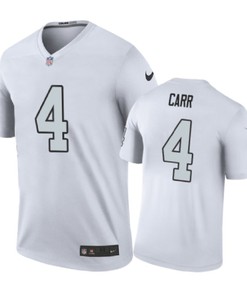 Oakland Raiders #4 Derek Carr Nike Color Rush White Jersey - Robokeg