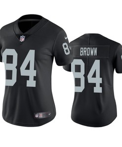Oakland Raiders #84 Antonio Brown Black Vapor Untouchable Limited Jersey - Womens - Robokeg