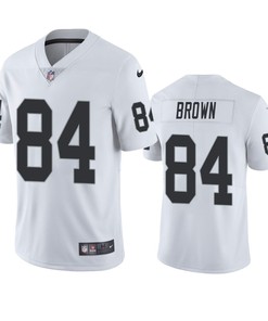 Oakland Raiders #84 Antonio Brown White Vapor Untouchable Limited Jersey - Mens - Robokeg
