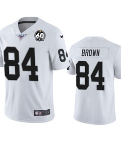 Oakland Raiders Antonio Brown White 60th Anniversary Vapor Limited Jersey - Robokeg