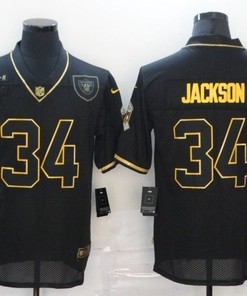 Oakland Raiders Bo Jackson #34 Nfl 2020 Black Jersey - Robokeg
