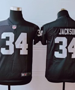 Oakland Raiders Bo Jackson #34 Nfl 2020 Dark Brown Jersey - Robokeg