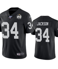 Oakland Raiders Bo Jackson Black 60th Anniversary Vapor Limited Jersey - Robokeg