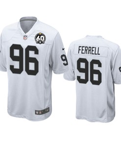Oakland Raiders Clelin Ferrell White 60th Anniversary Game Jersey - Robokeg