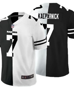 Oakland Raiders Colin Kaepernick #7 Nfl 2020 Black And White Jersey - Robokeg