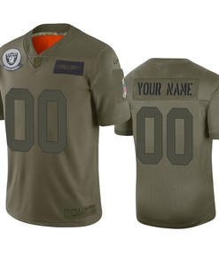 Oakland Raiders Custom Camo 2019 Salute To Service Limited Jersey - Robokeg