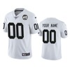 Oakland Raiders Custom White 60th Anniversary Vapor Limited Jersey - Robokeg