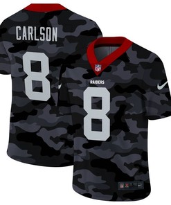 Oakland Raiders Daniel Carlson #8 Nfl 2020 Camo Black Jersey - Robokeg