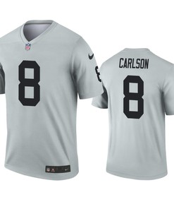 Oakland Raiders Daniel Carlson Silver Inverted Legend Jersey - Robokeg