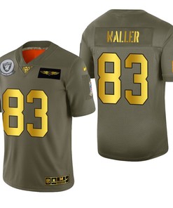 Oakland Raiders Darren Waller 2019 Salute To Service Nfl 100 Mens Jersey Metallic - Robokeg