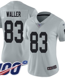 Oakland Raiders Darren Waller #83 Nfl 100 2020 Grey Womens Jersey - Robokeg