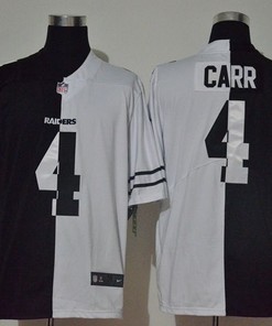 Oakland Raiders Derek Carr #4 Nfl 2020 Black And White Jersey - Robokeg
