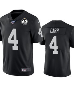 Oakland Raiders Derek Carr Black 60th Anniversary Vapor Limited Jersey - Robokeg