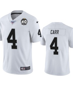 Oakland Raiders Derek Carr White 60th Anniversary Vapor Limited Jersey - Robokeg