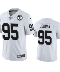 Oakland Raiders Dion Jordan White 60th Anniversary Vapor Limited Jersey - Robokeg