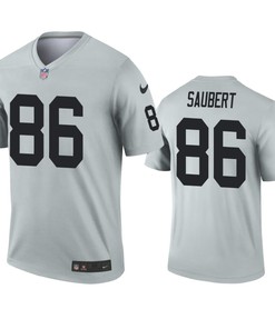 Oakland Raiders Eric Saubert Silver Inverted Legend Jersey - Robokeg