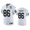 Oakland Raiders Eric Saubert White 60th Anniversary Vapor Limitd Jersey - Robokeg