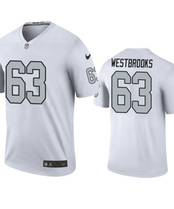 Oakland Raiders Ethan Westbrooks White Color Rush Legend Jersey - Mens - Robokeg