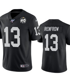 Oakland Raiders Hunter Renfrow Black 60th Anniversary Limited Jersey - Robokeg