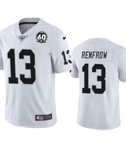 Oakland Raiders Hunter Renfrow White 60th Anniversary Limited Jersey - Robokeg