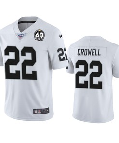 Oakland Raiders Isaiah Crowell White 60th Anniversary Vapor Limited Jersey - Robokeg