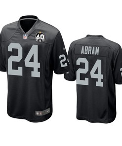 Oakland Raiders Johnathan Abram Black 60th Anniversary Game Jersey - Robokeg