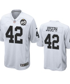 Oakland Raiders Karl Joseph White 60th Anniversary Game Jersey - Robokeg