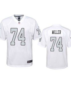 Oakland Raiders Kolton Miller White Color Rush Game Jersey - Robokeg