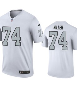 Oakland Raiders Kolton Miller White Color Rush Legend Jersey - Robokeg