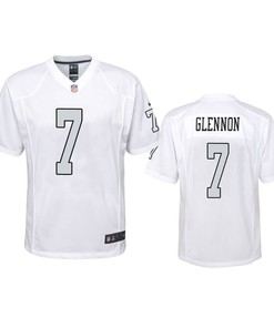 Oakland Raiders Mike Glennon White Color Rush Game Jersey - Robokeg