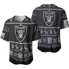 Oakland Raiders Nfl Ugly Christmas 3d Printed Sweatshirt Ugly Baseball Jersey - Robokeg