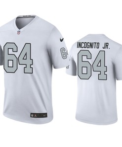 Oakland Raiders Richie Incognito Jr. White Color Rush Legend Jersey - Robokeg