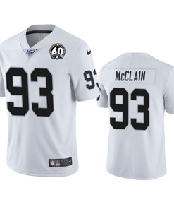 Oakland Raiders Terrell Mcclain White 60th Anniversary Vapor Limitd Jersey - Robokeg