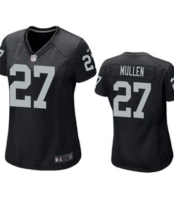 Oakland Raiders Trayvon Mullen 2019 Nfl Draft Black Game Womens Jersey - Robokeg