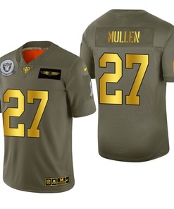 Oakland Raiders Trayvon Mullen 2019 Salute To Service Nfl 100 Mens Jersey Metallic - Robokeg