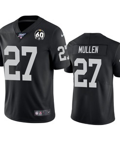 Oakland Raiders Trayvon Mullen Black 60th Anniversary Vapor Limited Jersey - Robokeg
