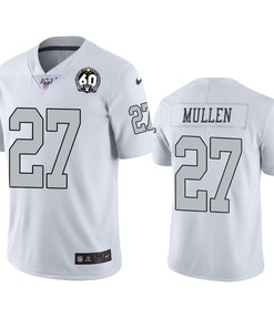 Oakland Raiders Trayvon Mullen White 60th Anniversary Color Rush Jersey - Robokeg