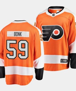 Oliver Bonk #59 Philadelphia Flyers 2023 NHL Draft Home Men Jersey - Orange - Robokeg
